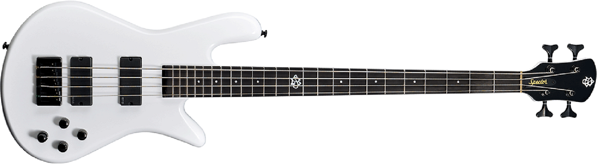 Spector Ns Ethos Hp 4 Eb - Metallic White - Solid body elektrische bas - Main picture