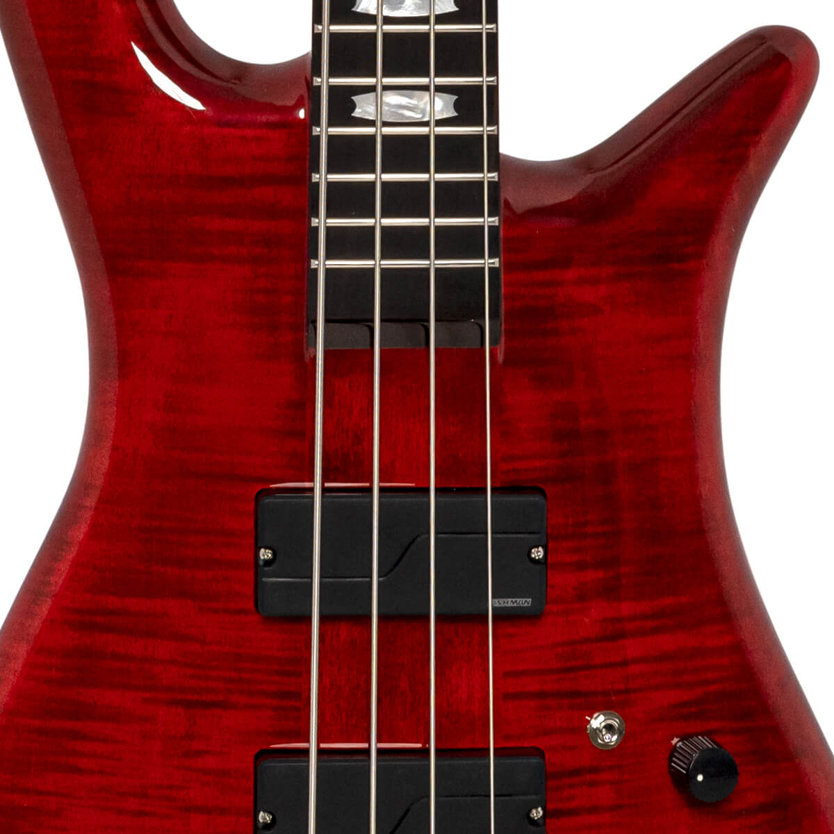 Spector Rudy Sarzo Lt4 Euro Signature Rw - Scarlett Red Gloss - Solid body elektrische bas - Variation 1