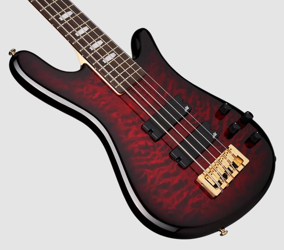 Spector Icon Ns-2 Bolt-on 5-cordes Rw - Black Cherry Gloss - Solid body elektrische bas - Variation 4