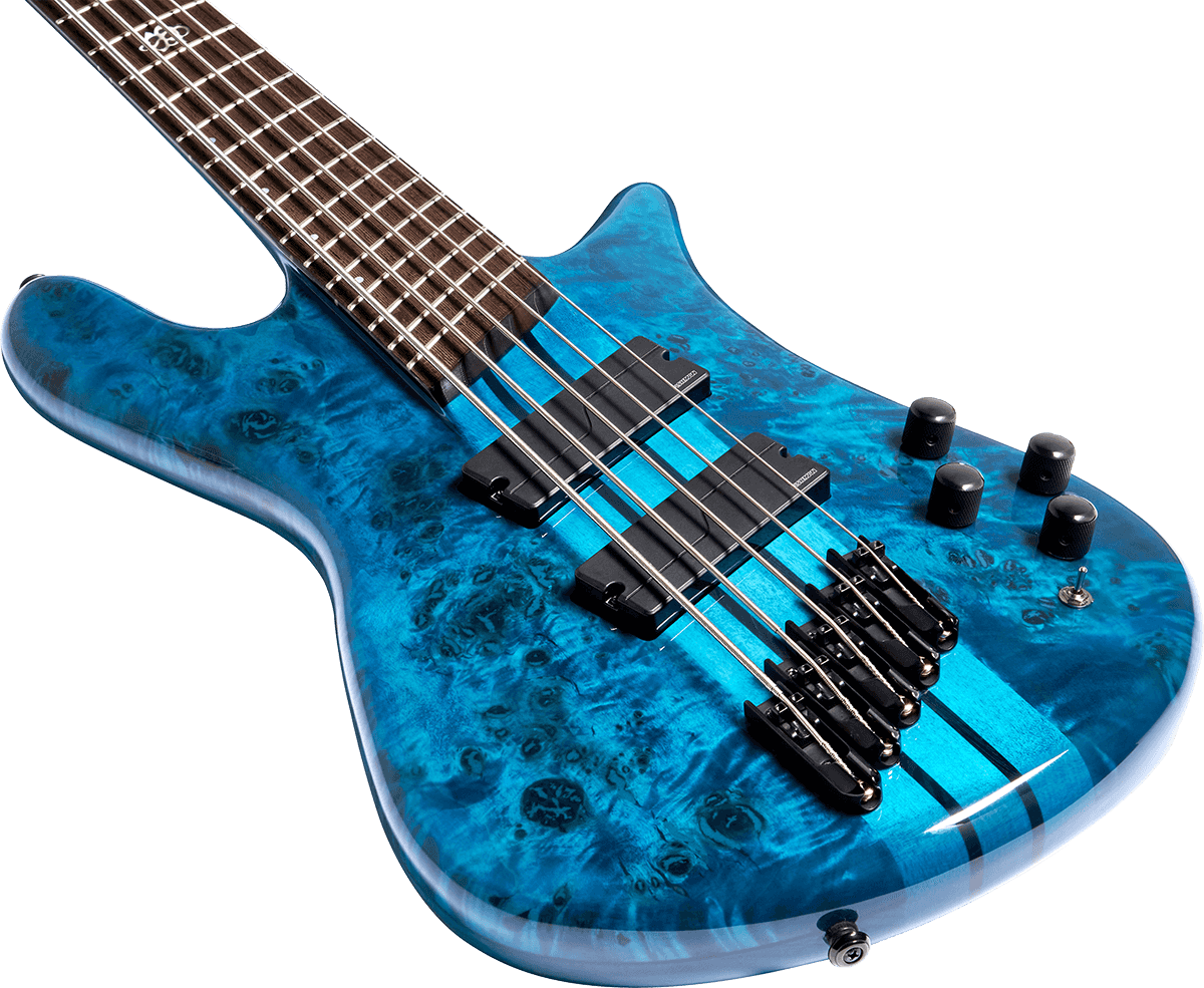 Spector Ns Dimension 5 Fishman We - Black & Blue Gloss - Solid body elektrische bas - Variation 2