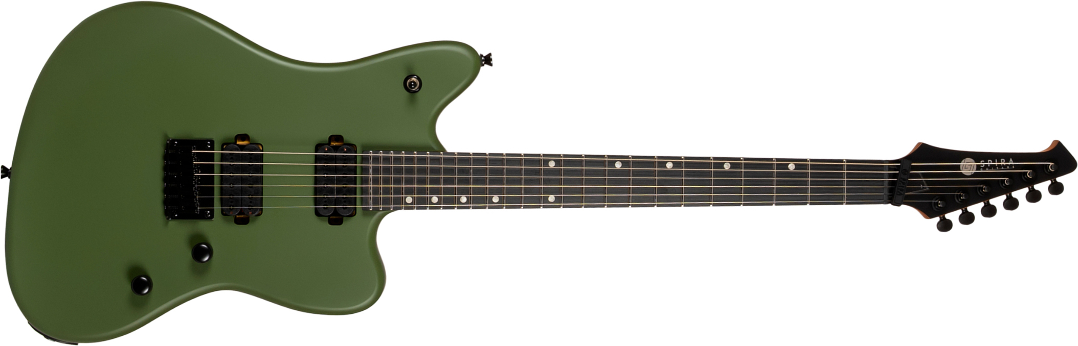 Spira Guitars J400 Mgr 2h Ht Rw - Green Satin - Double cut gitaar - Main picture