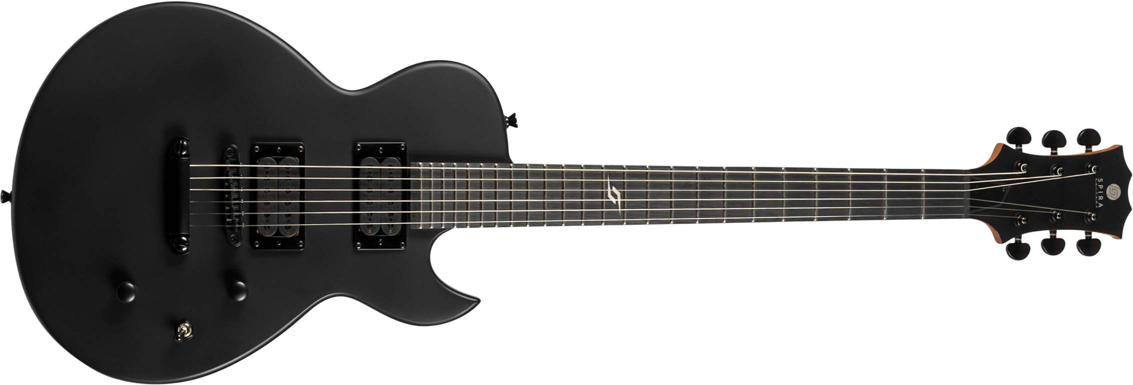 Spira Guitars L400 Mbk 2h Ht Eb - Satin Black - Metal elektrische gitaar - Main picture
