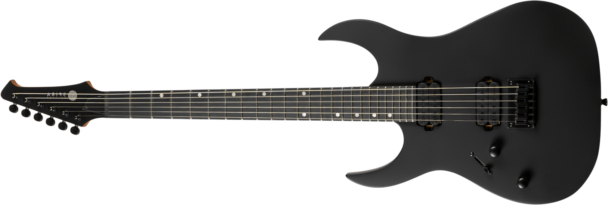 Spira Guitars S400 Mbk Lh Gaucher 2h Ht Eb - Satin Black - Linkshandige elektrische gitaar - Main picture