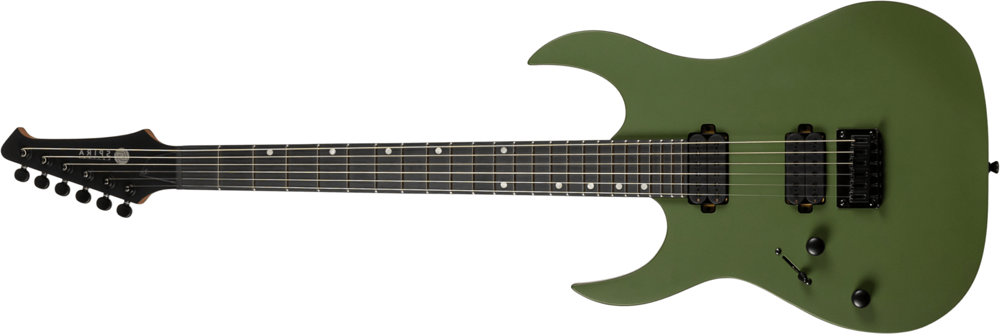 Spira Guitars S400 Mgr Lh Gaucher 2h Ht Eb - Satin Dark Green - Linkshandige elektrische gitaar - Main picture