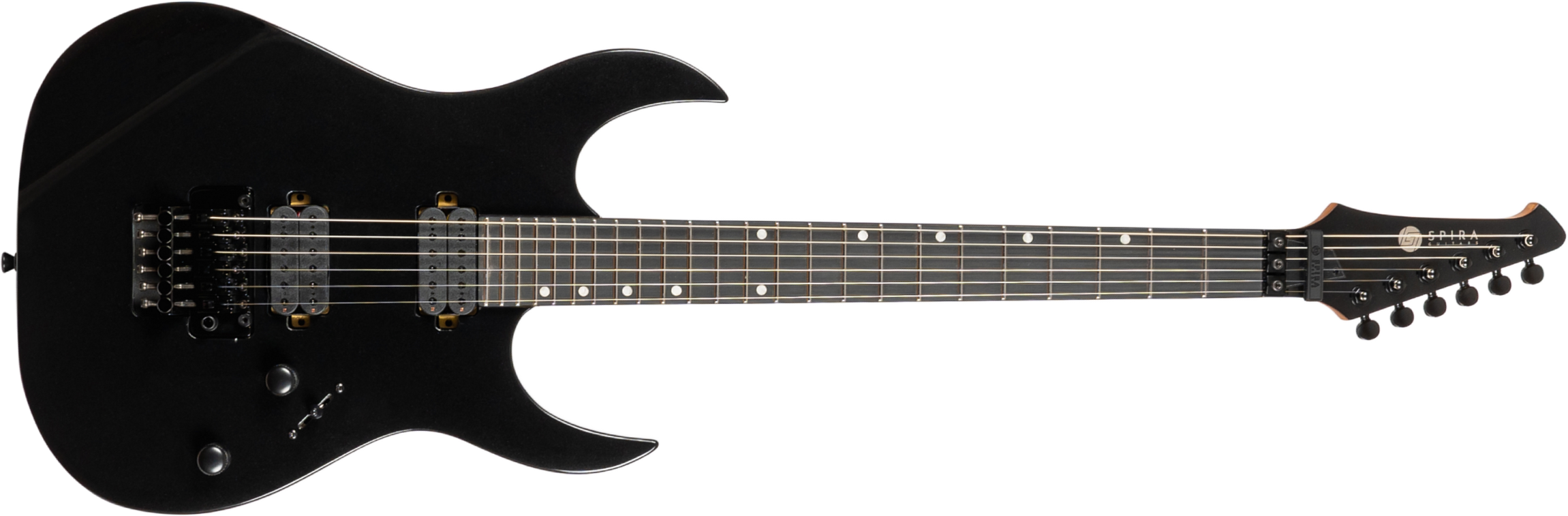 Spira Guitars S420 Bk 2h Fr Eb - Black - Elektrische gitaar in Strat vorm - Main picture