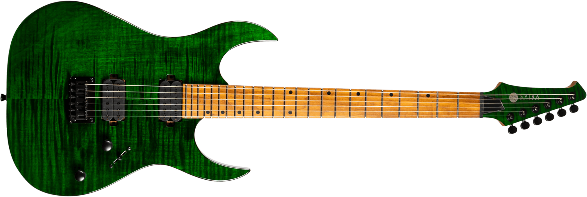 Spira Guitars S450 Tgr 2h Ht Mn - Trans Green - Metalen elektrische gitaar - Main picture
