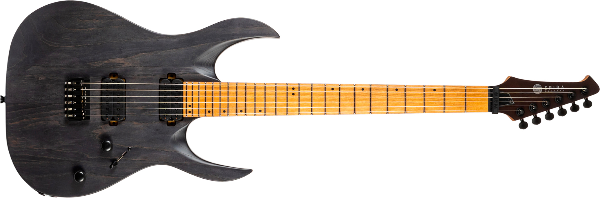 Spira Guitars S600 Agy 2h Ht Eb - Stained Dark Grey - Elektrische gitaar in Strat vorm - Main picture