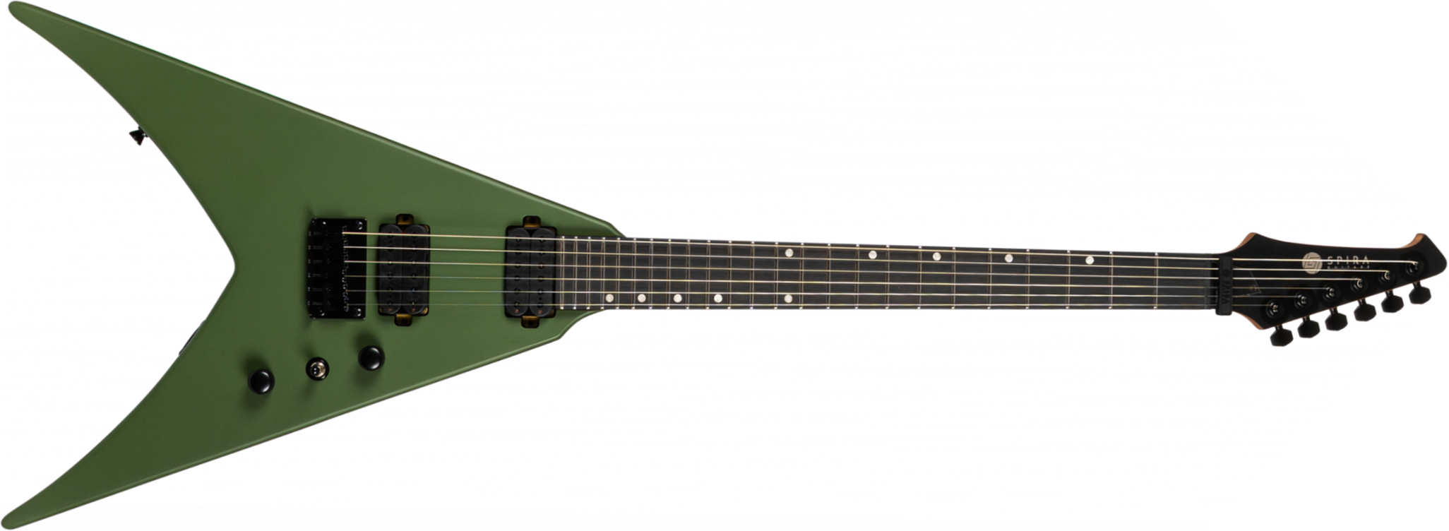 Spira Guitars V400 Mgr 2h Ht Eb - Satin Green - Metalen elektrische gitaar - Main picture