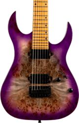 Bariton elektrische gitaar Spira guitars S-457 TPP 7-string - Gloss trans purple