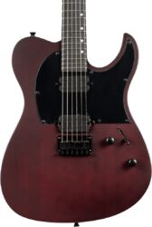 Metalen elektrische gitaar Spira guitars T-400 MWR - Satin wine red