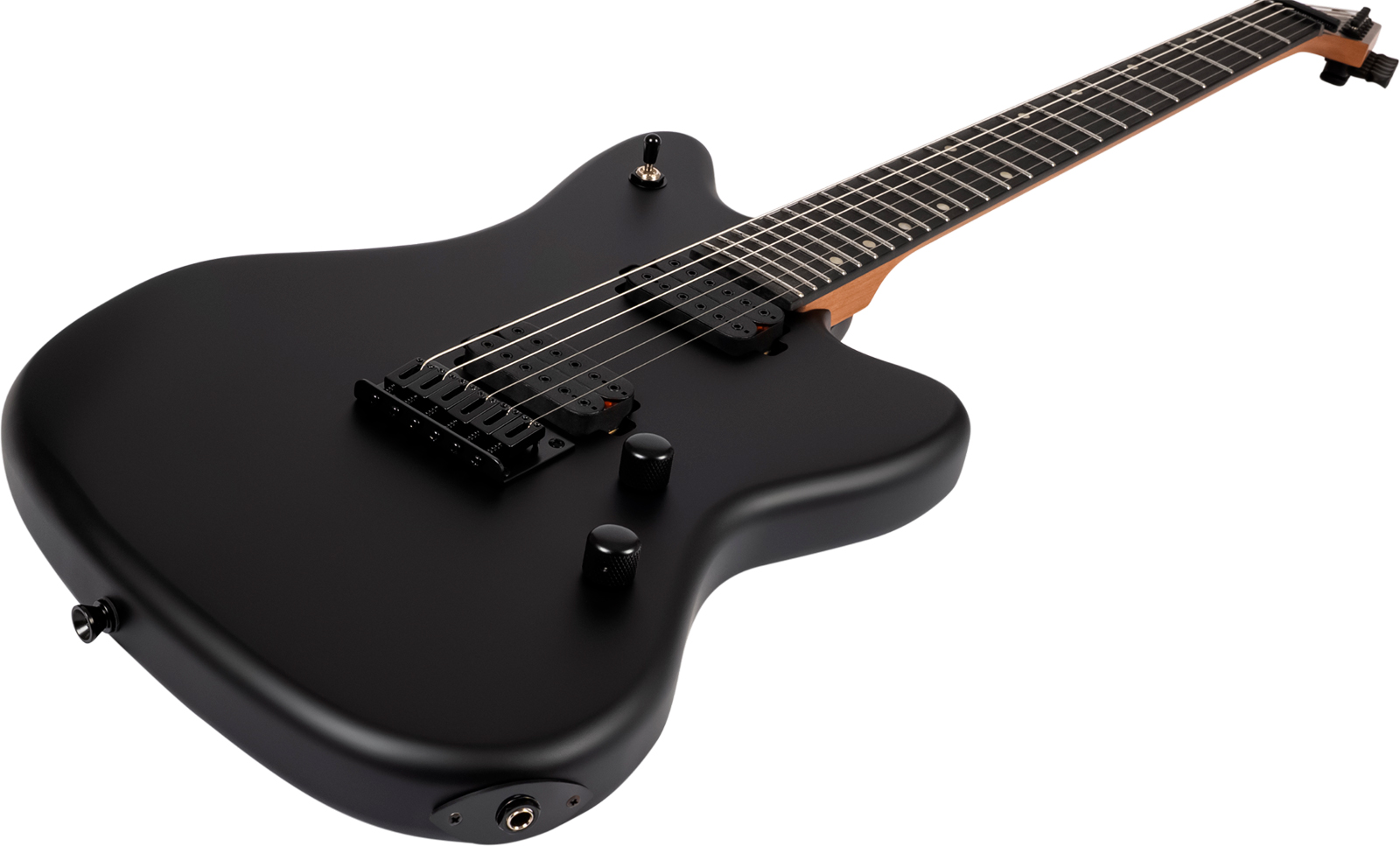 Spira Guitars J400 Mbk 2h Ht Rw - Black Satin - Double cut gitaar - Variation 2