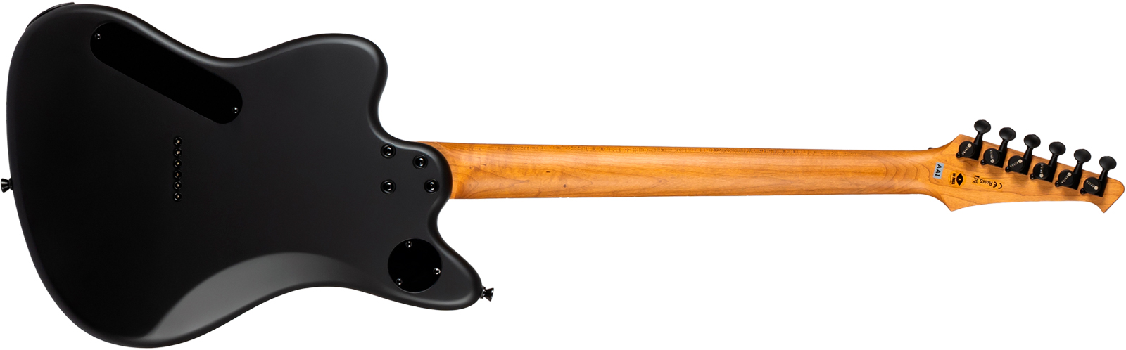 Spira Guitars J400 Mbk Baryton 2h Ht Eb - Black Satin - Bariton elektrische gitaar - Variation 1