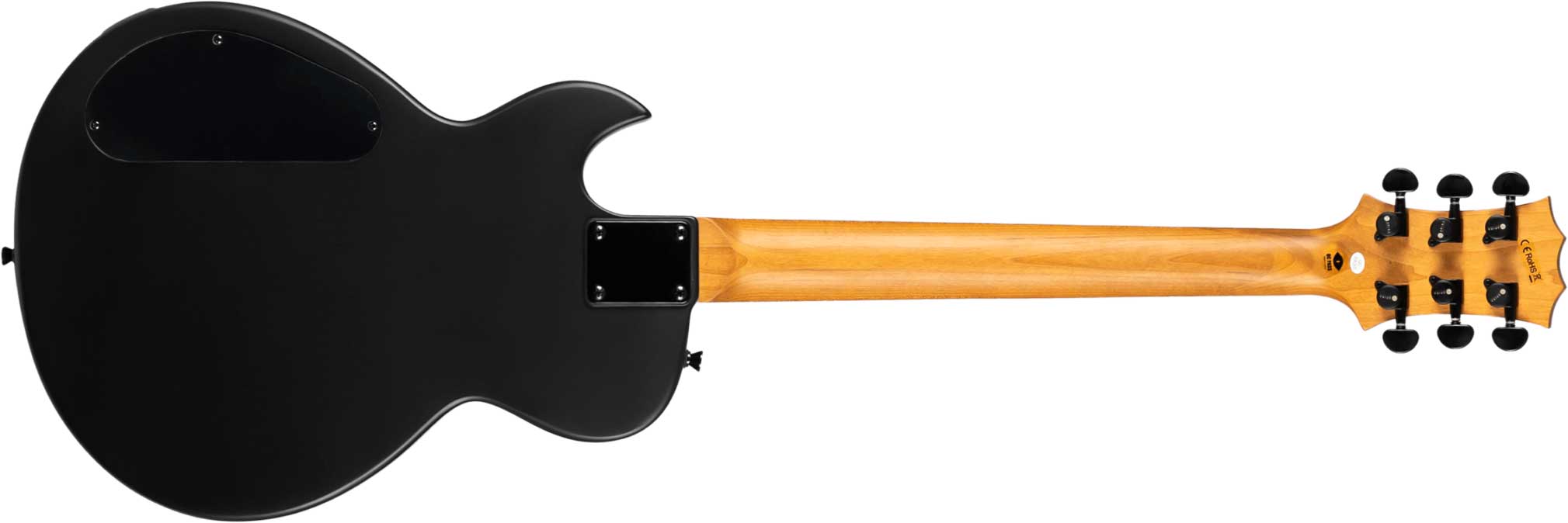 Spira Guitars L400 Mbk 2h Ht Eb - Satin Black - Metal elektrische gitaar - Variation 1