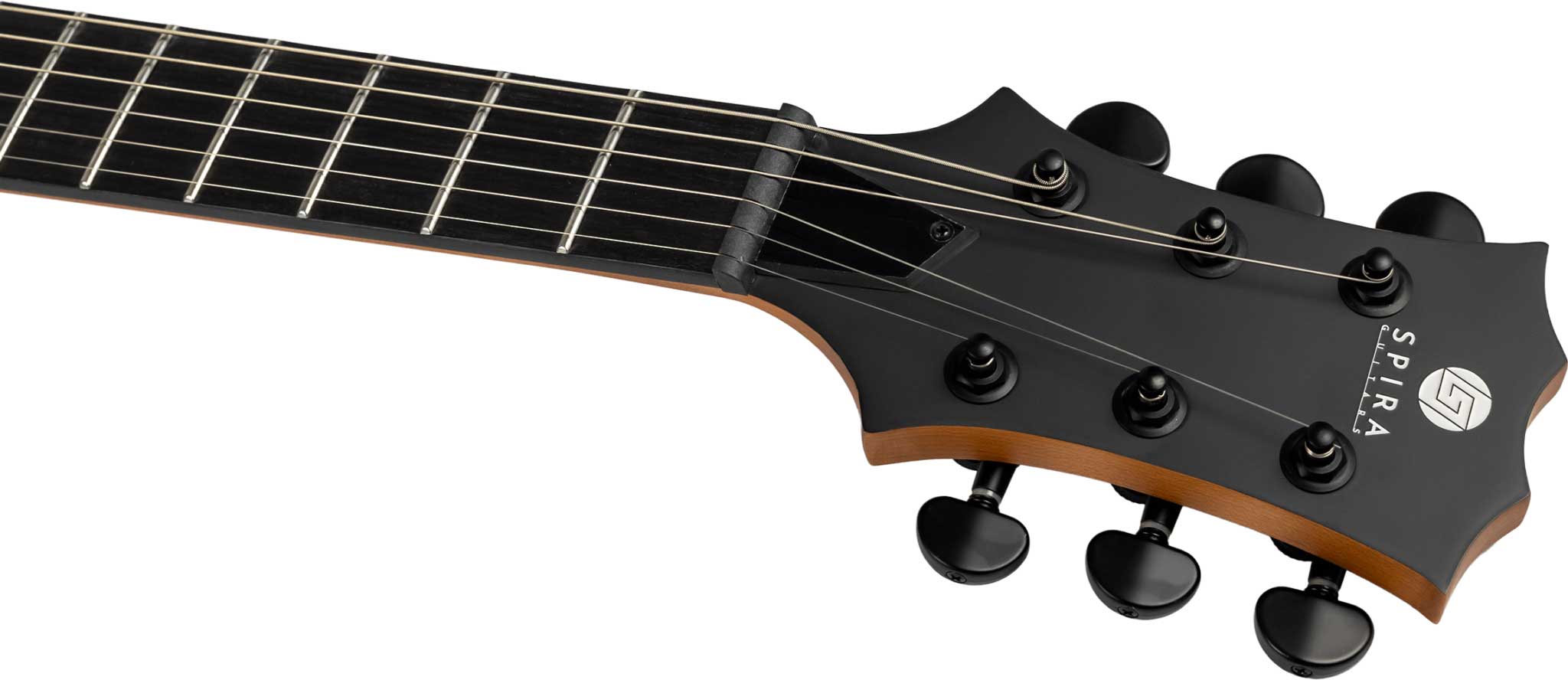 Spira Guitars L400 Mbk 2h Ht Eb - Satin Black - Metal elektrische gitaar - Variation 4