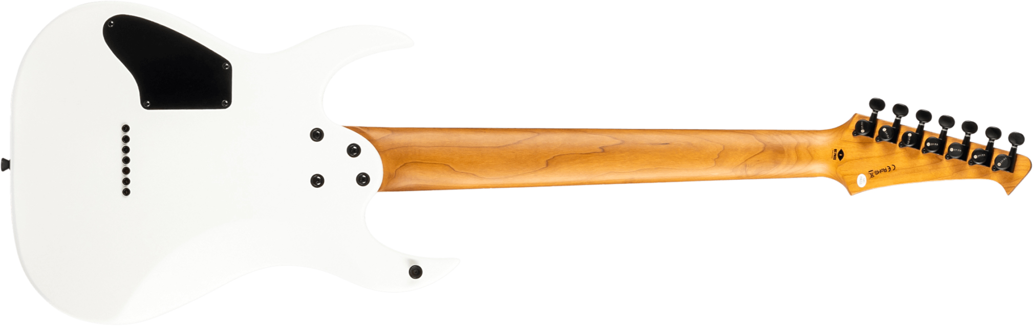 Spira Guitars S407 Mwh 7c Baryton 2h Ht Eb - Satin White - Bariton elektrische gitaar - Variation 1