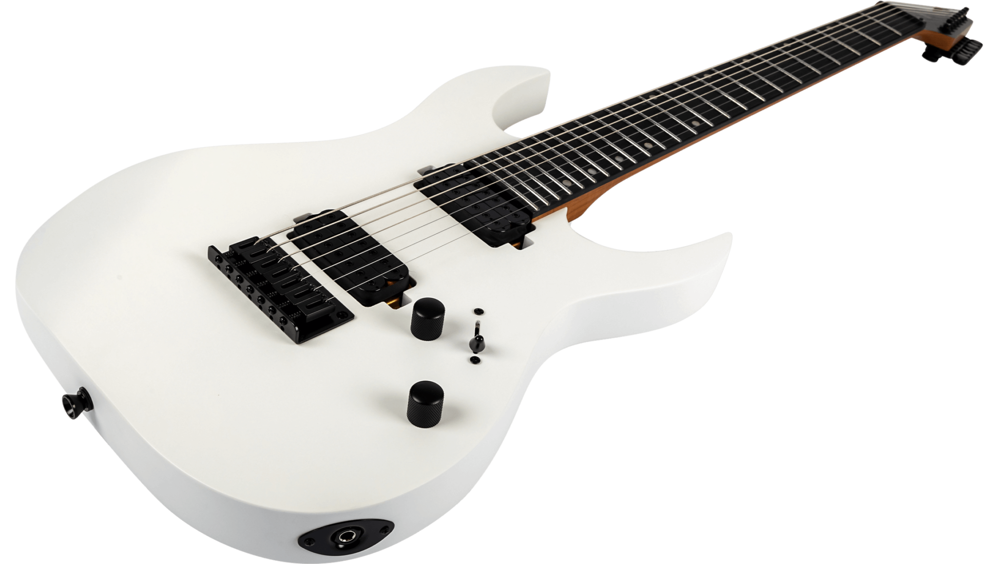 Spira Guitars S407 Mwh 7c Baryton 2h Ht Eb - Satin White - Bariton elektrische gitaar - Variation 2