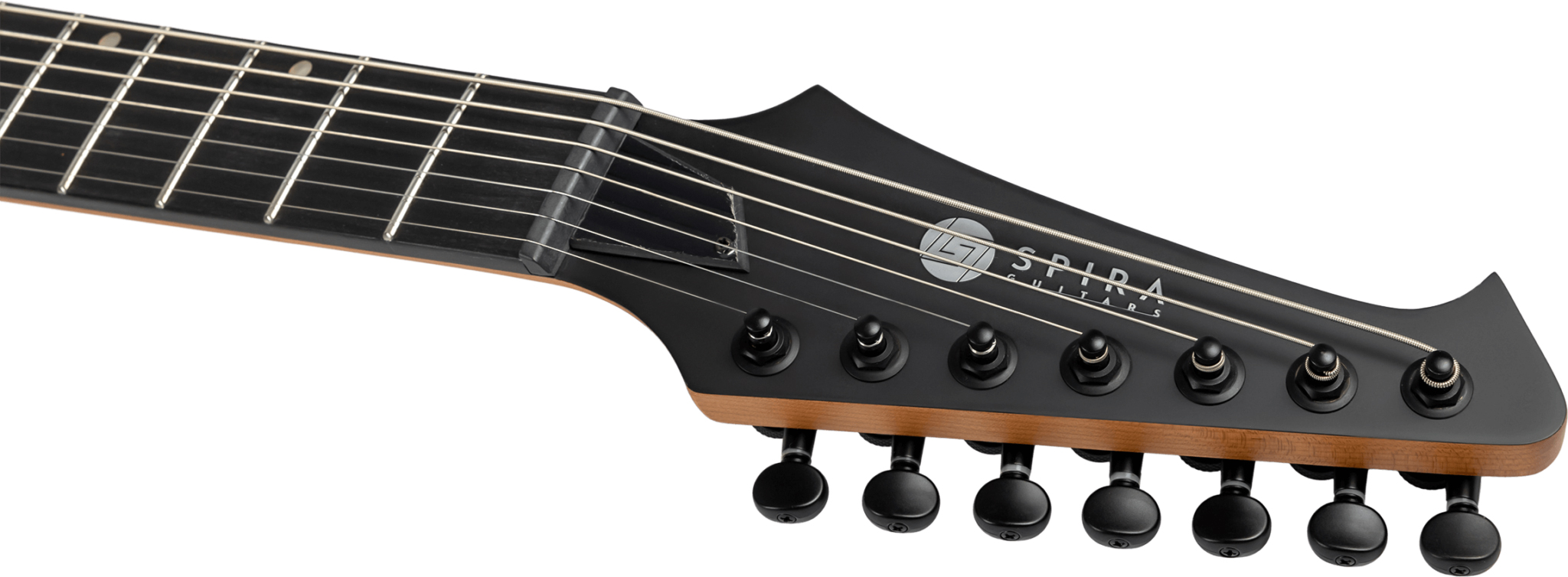 Spira Guitars S407 Mwh 7c Baryton 2h Ht Eb - Satin White - Bariton elektrische gitaar - Variation 4