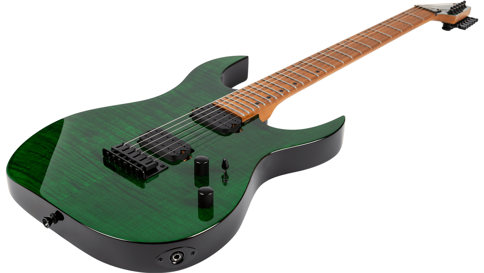 Spira Guitars S450 Tgr 2h Ht Mn - Trans Green - Metalen elektrische gitaar - Variation 2
