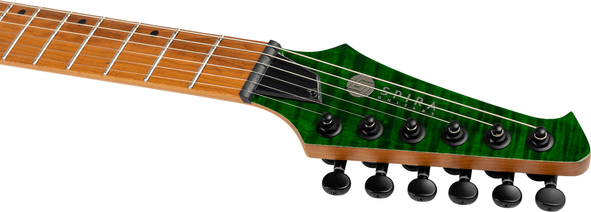 Spira Guitars S450 Tgr 2h Ht Mn - Trans Green - Metalen elektrische gitaar - Variation 4