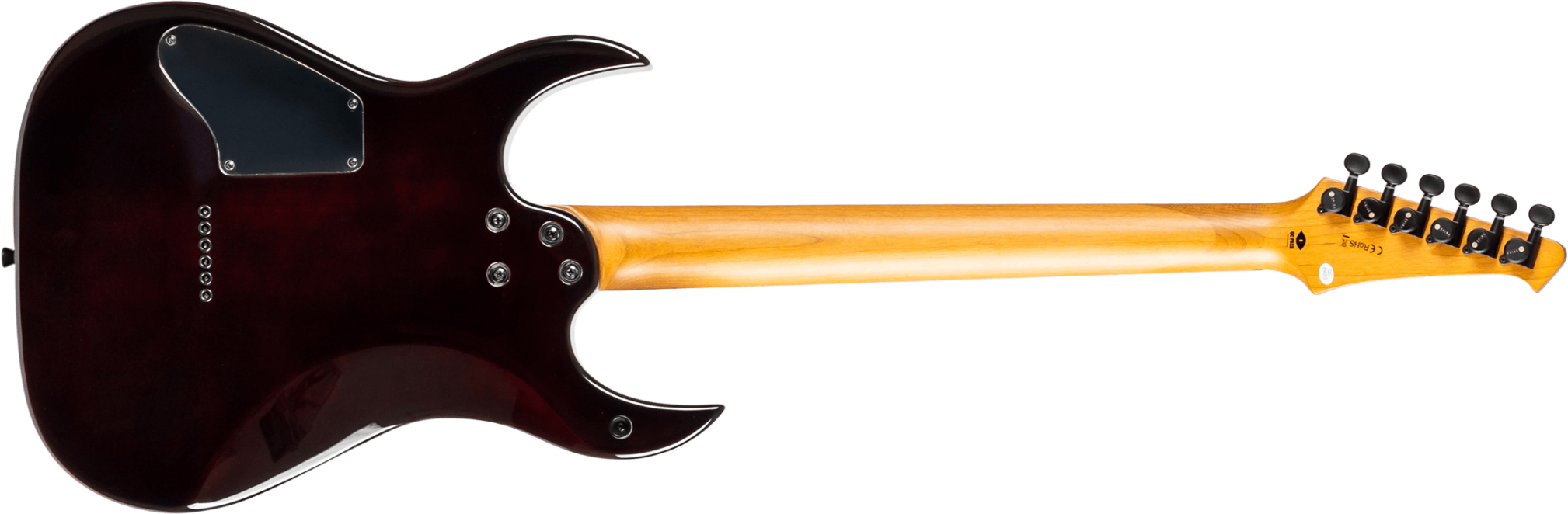 Spira Guitars S450 Trd 2h Ht Mn - Trans Red/black - Metalen elektrische gitaar - Variation 1