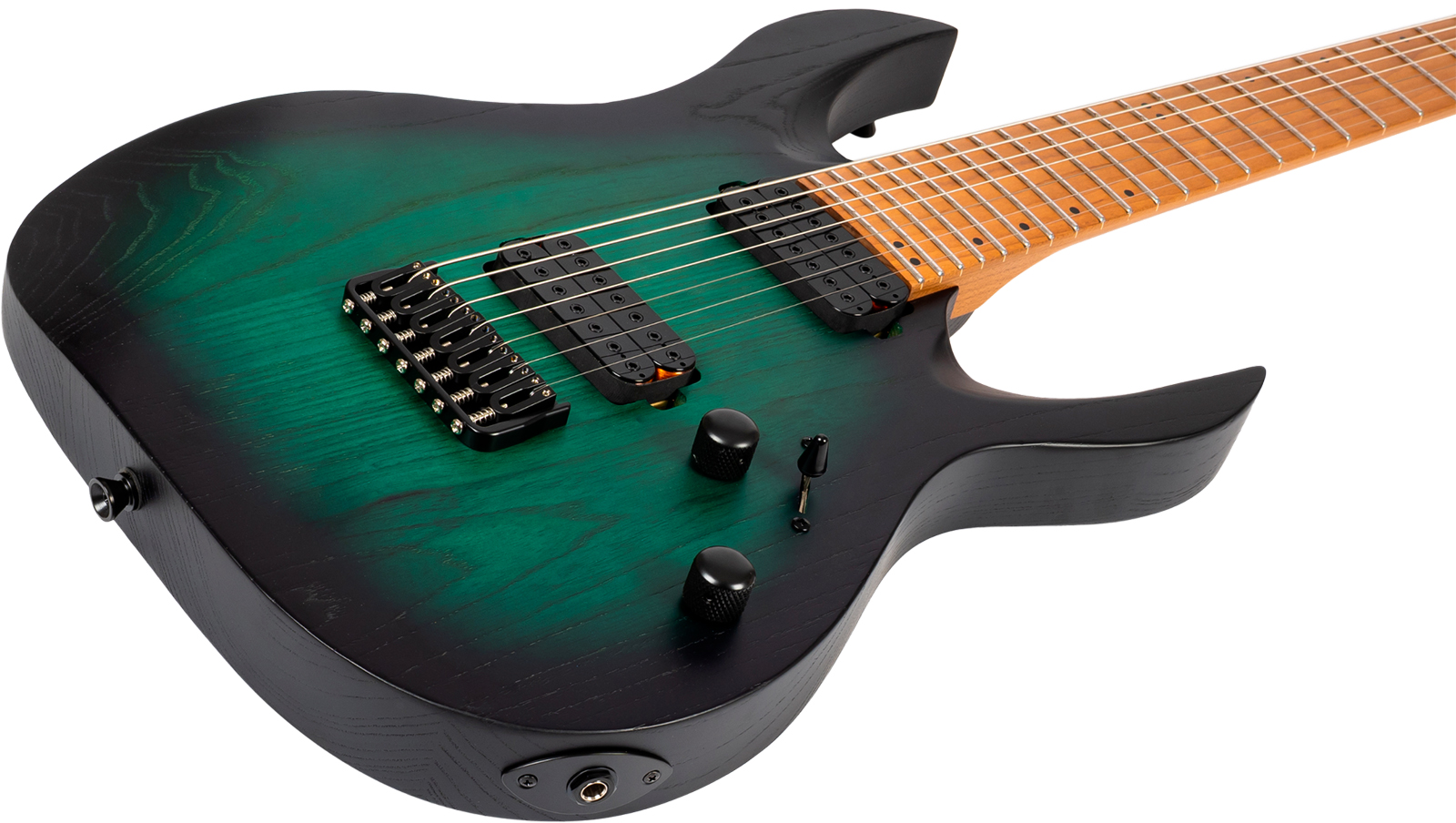 Spira Guitars S607 Agr 7c Baryton 2h Ht Eb - Stained Green - Bariton elektrische gitaar - Variation 2