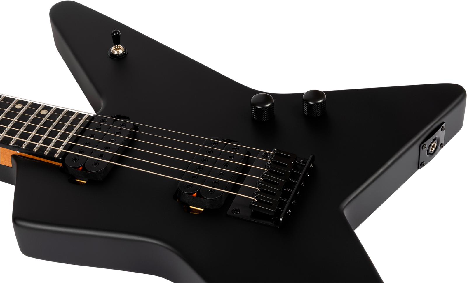 Spira Guitars Sr400 Mbk 2h Ht Eb - Black Satin - Metal elektrische gitaar - Variation 3