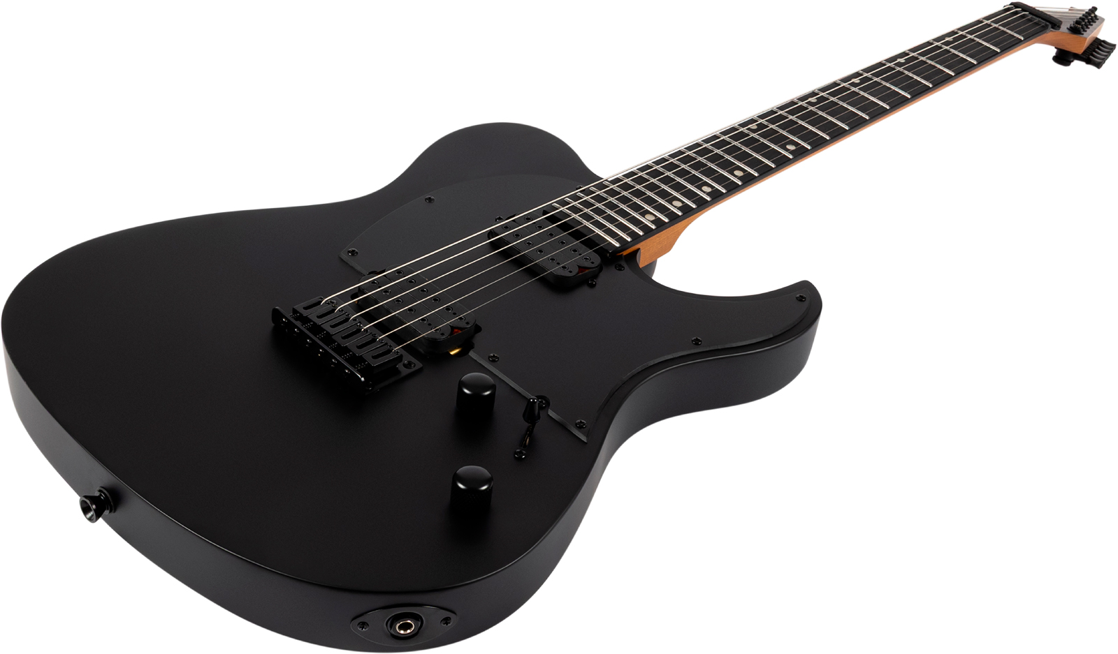Spira Guitars T400 Mbk Baryton 2h Ht Eb - Black Satin - Bariton elektrische gitaar - Variation 2