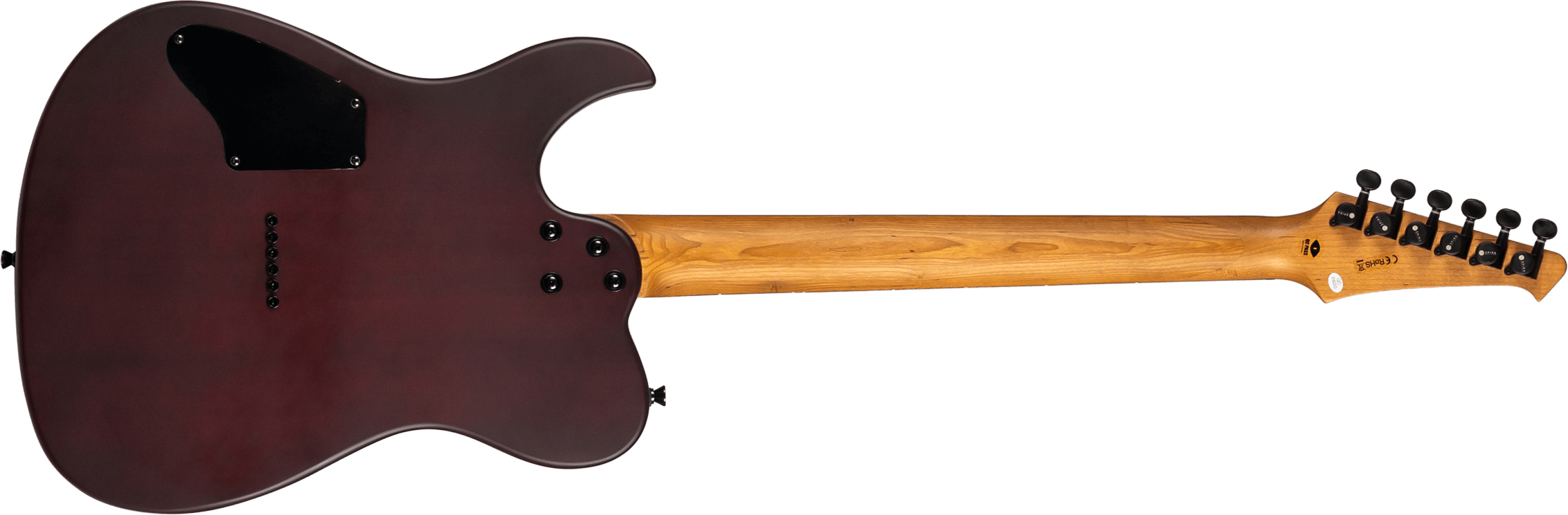 Spira Guitars T400 Mwr 2h Ht Eb - Satin Wine Red - Metalen elektrische gitaar - Variation 1