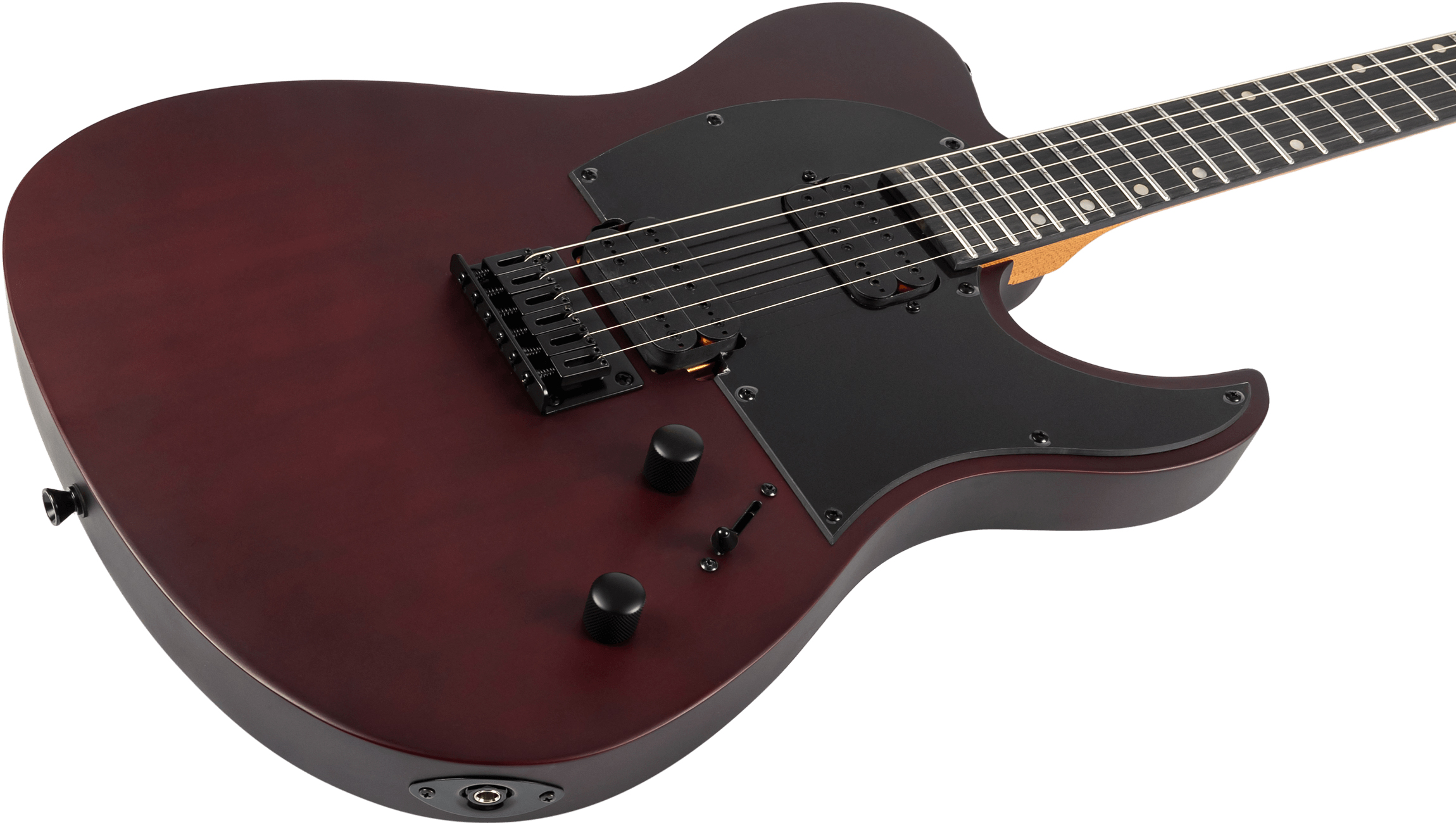 Spira Guitars T400 Mwr 2h Ht Eb - Satin Wine Red - Metalen elektrische gitaar - Variation 2