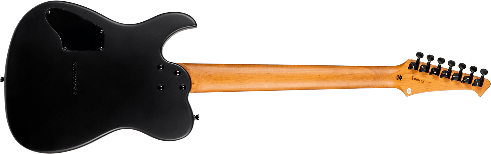 Spira Guitars T407 Mwh 7c 2h Ht Eb - Satin Black - Bariton elektrische gitaar - Variation 1