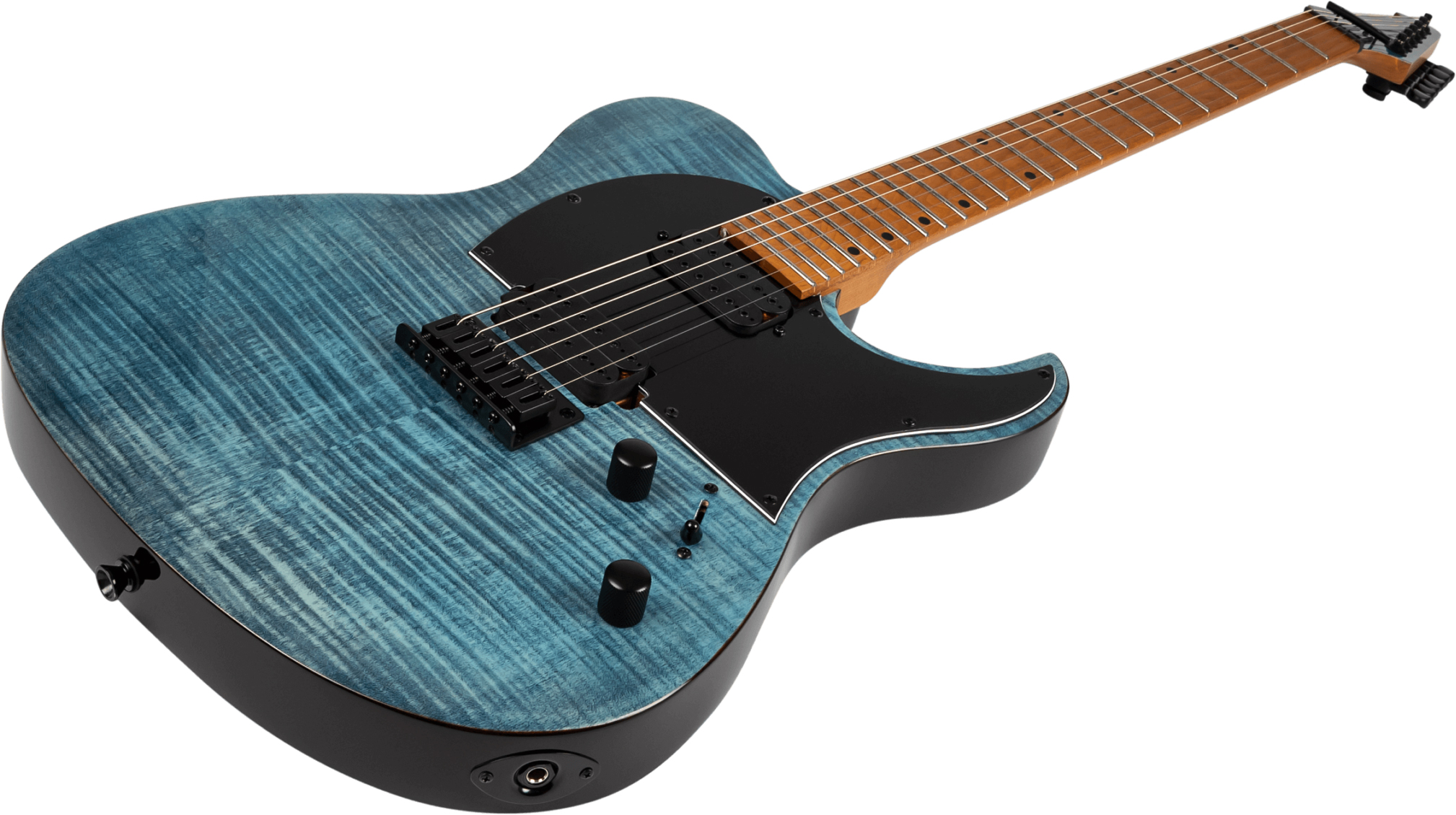 Spira Guitars T450 Tdb 2h Ht Mn - Trans Blue - Televorm elektrische gitaar - Variation 2