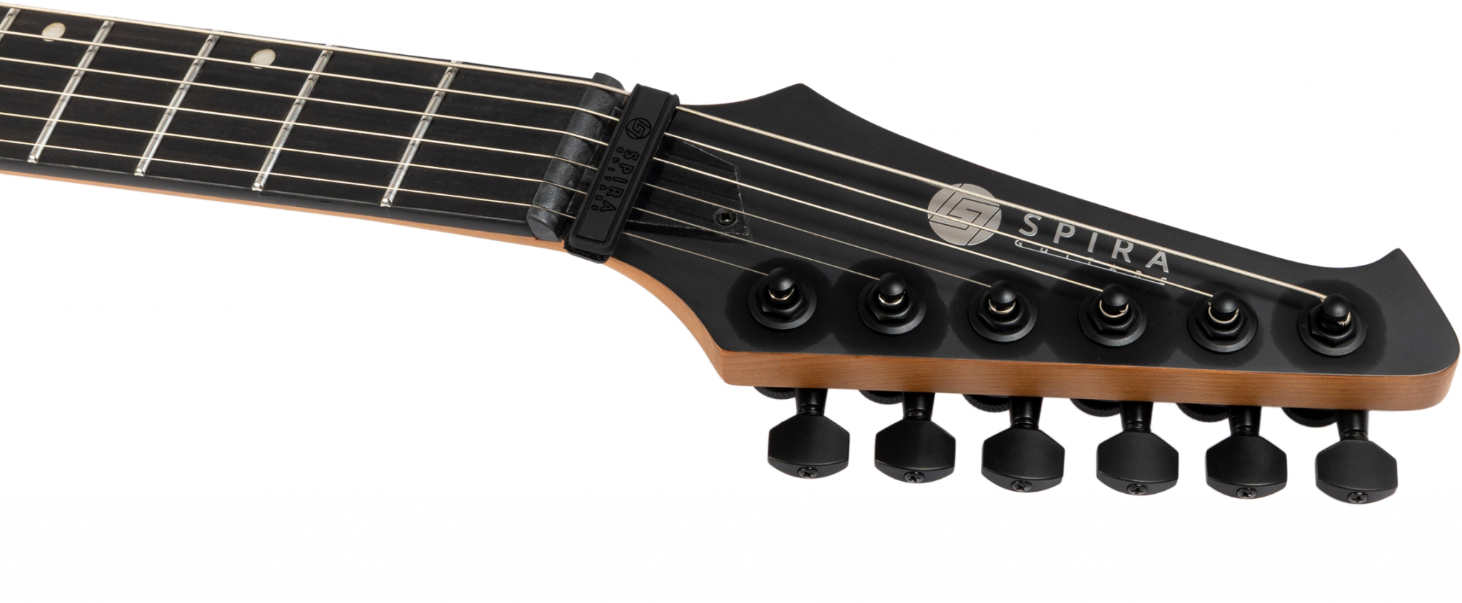 Spira Guitars V400 Mbk 2h Ht Eb - Satin Black - Metalen elektrische gitaar - Variation 4