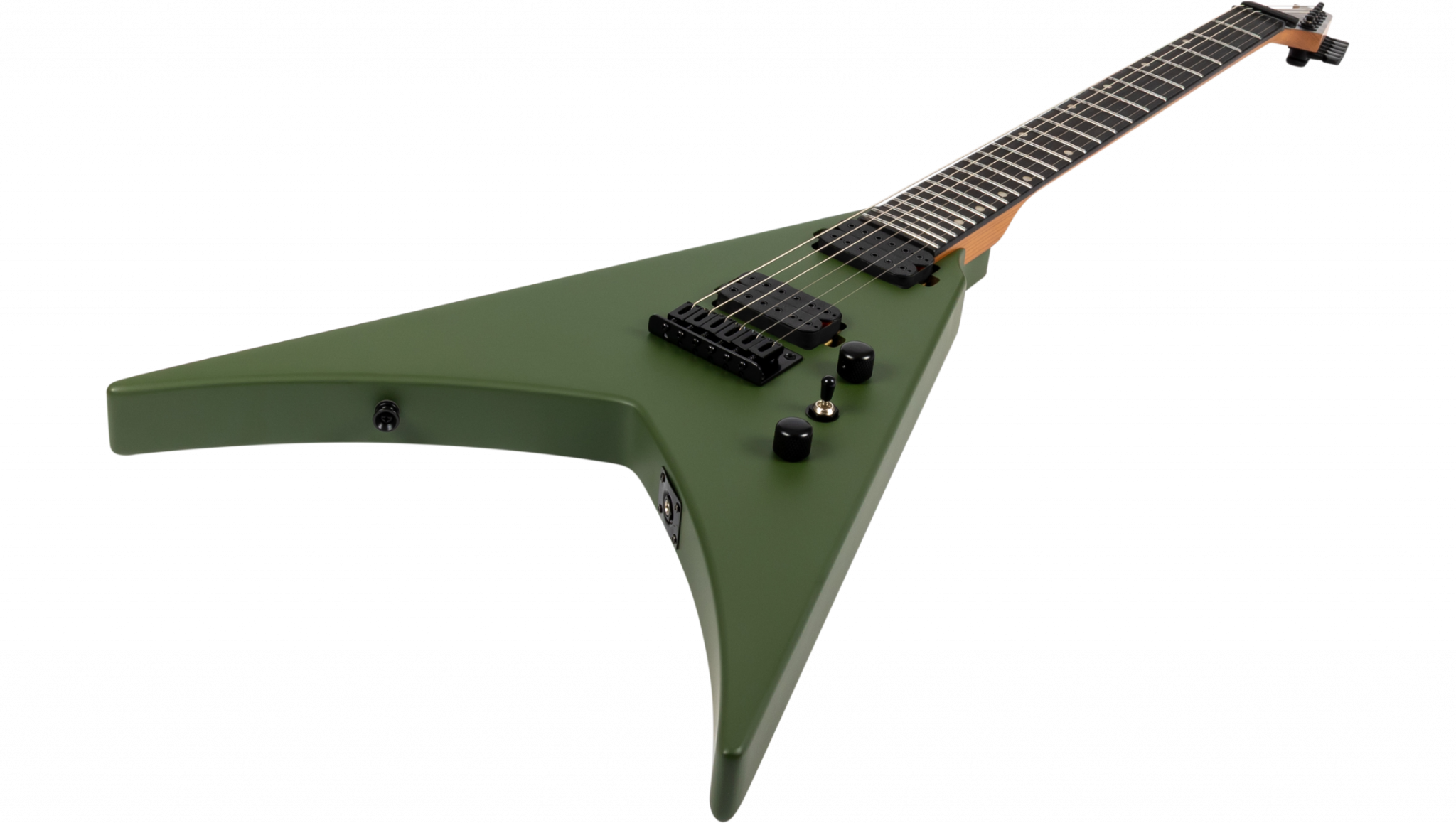 Spira Guitars V400 Mgr 2h Ht Eb - Satin Green - Metalen elektrische gitaar - Variation 2
