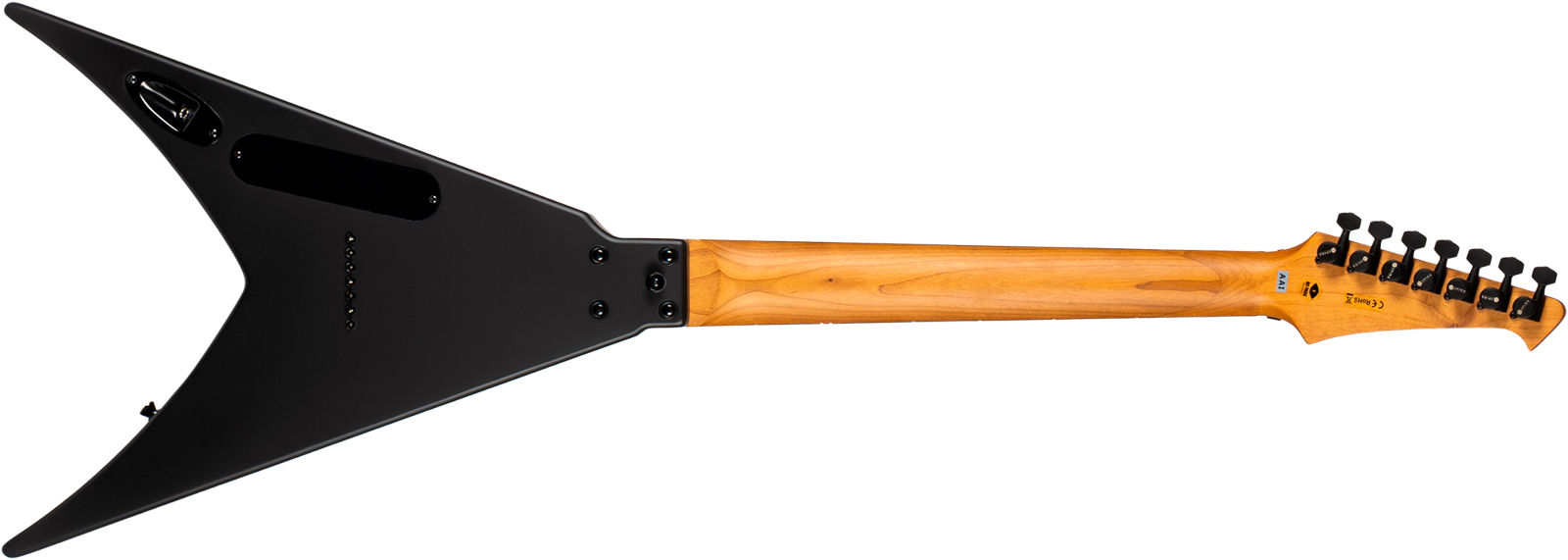 Spira Guitars V407 Mbk 7c 2h Ht Eb - Black Satin - Metal elektrische gitaar - Variation 1