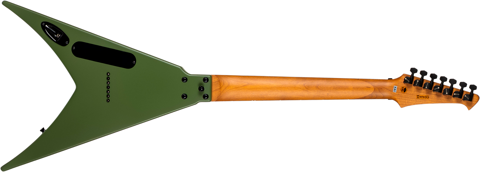 Spira Guitars V407 Mgr 7c 2h Ht Eb - Green Satin - Metal elektrische gitaar - Variation 1