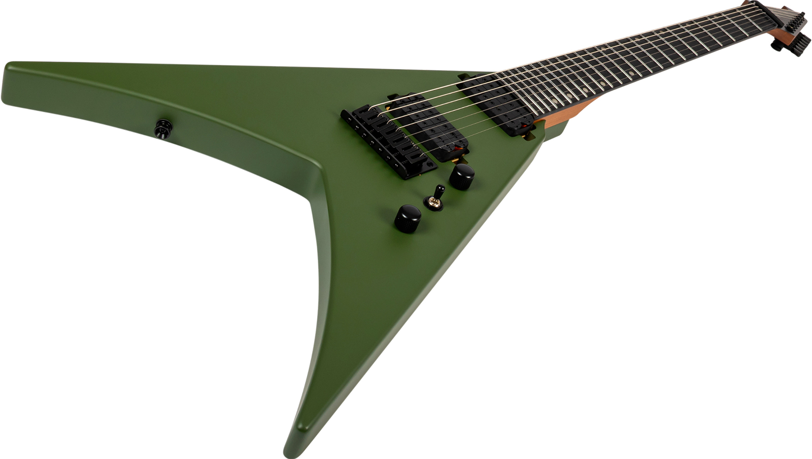 Spira Guitars V407 Mgr 7c 2h Ht Eb - Green Satin - Metal elektrische gitaar - Variation 2
