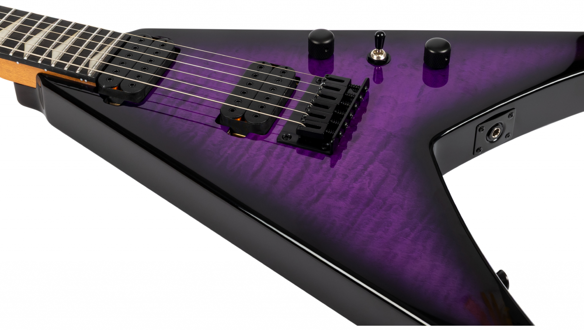 Spira Guitars V500 Tpp E 2h Ht Eb - Trans Purple - Metalen elektrische gitaar - Variation 3