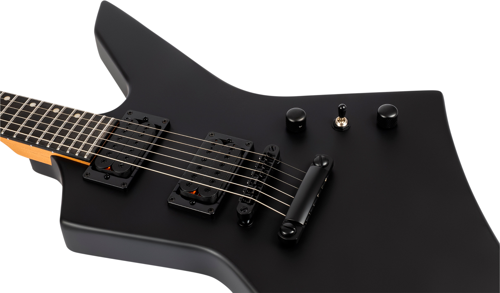 Spira Guitars X400 Mbk 2h Ht Mn - Satin Black - Metal elektrische gitaar - Variation 4