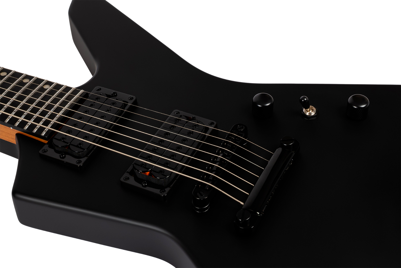 Spira Guitars X407 Mbk 7c 2h Ht Mn - Black Satin - Metal elektrische gitaar - Variation 3
