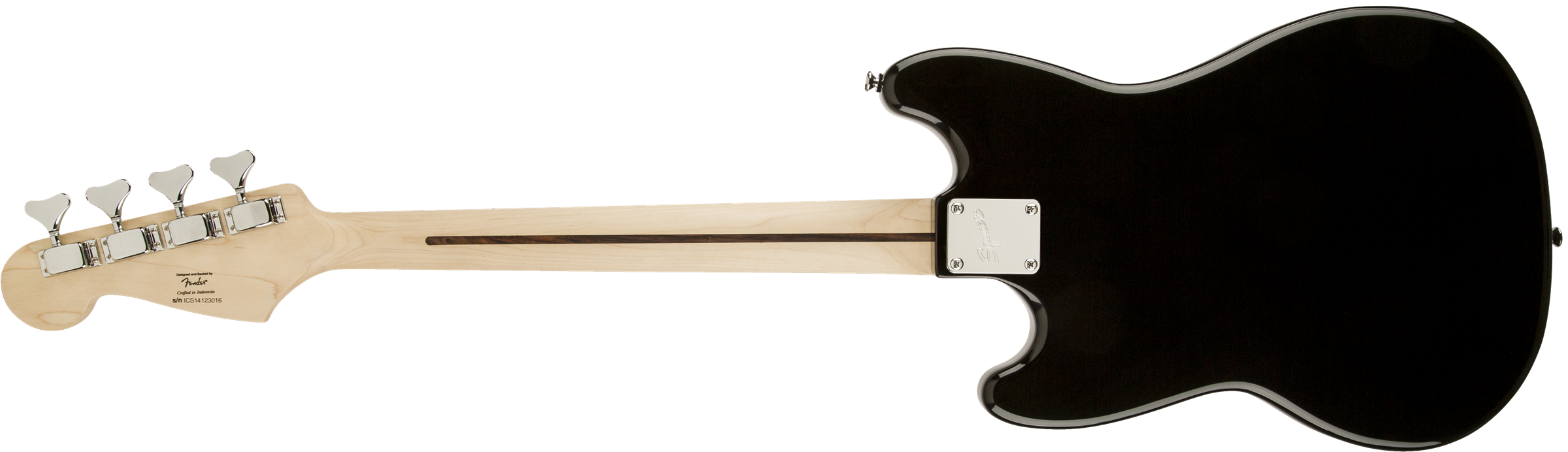 Squier Bronco Bass Mn - Black - Short scale elektrische bas - Variation 1