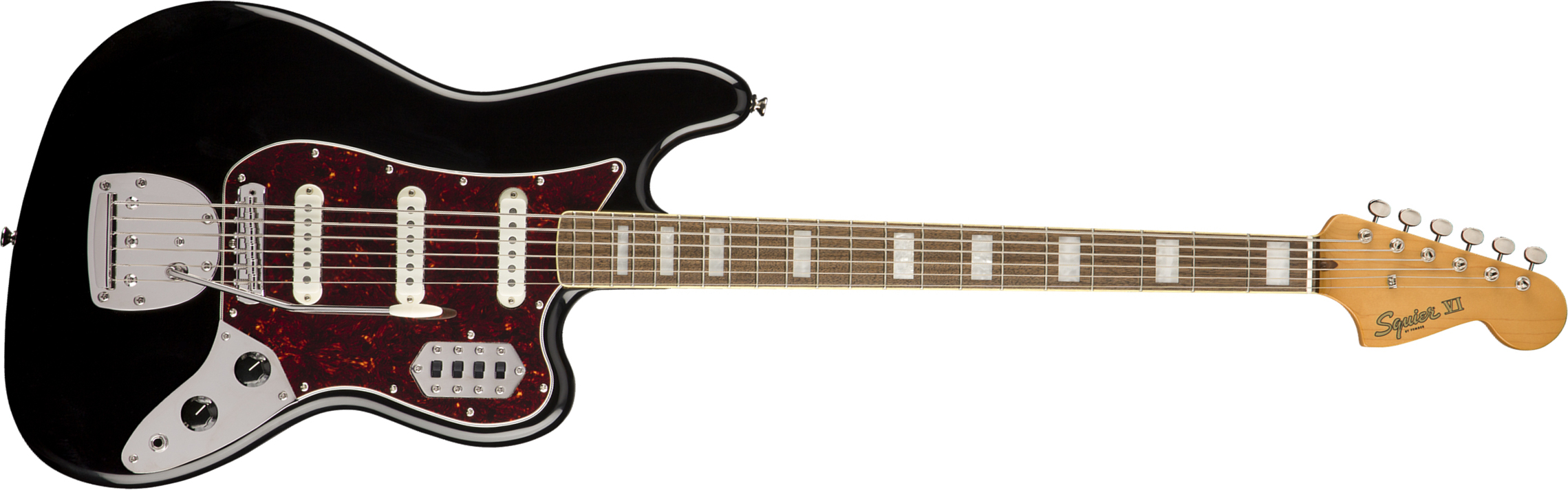 Squier Bass Vi Classic Vibe 2019 Sss Trem Lau - Black - Elektrische gitaar in Str-vorm - Main picture