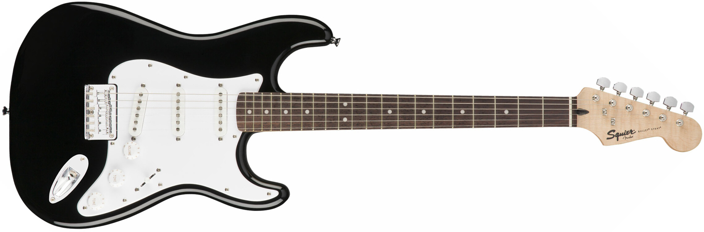 Squier Bullet Stratocaster Ht Sss Rw - Black - Elektrische gitaar in Str-vorm - Main picture