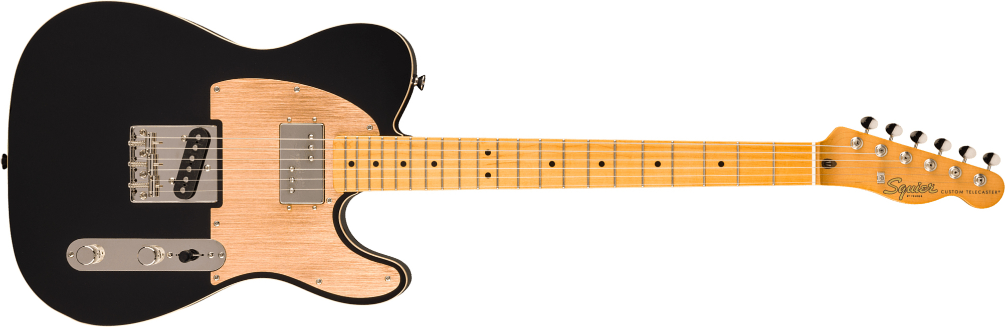 Squier Classic Vibe Tele 60s Custom Fsr Ltd Sh Ht Mn - Black - Televorm elektrische gitaar - Main picture