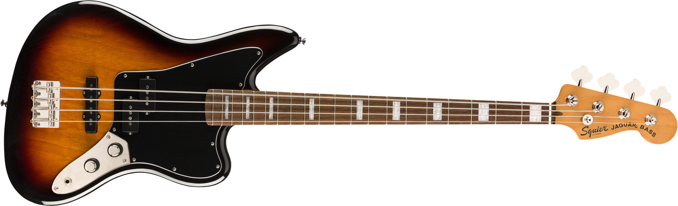 Squier Jaguar Bass Classic Vibe Lau 2019 - 3-color Sunburst - Solid body elektrische bas - Main picture