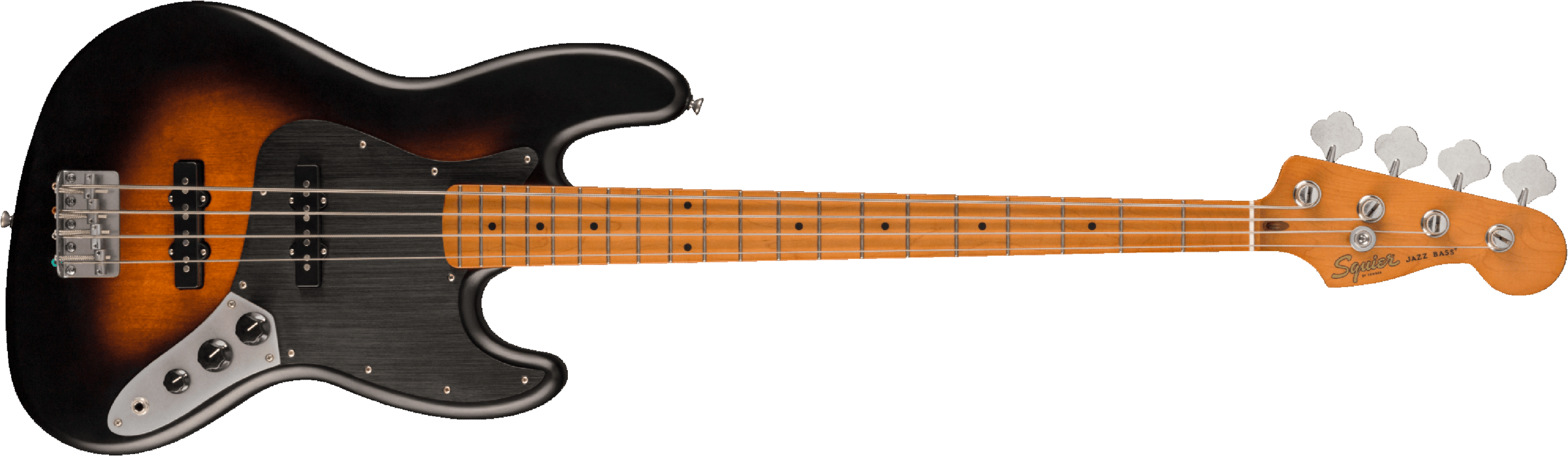 Squier Jazz Bass 40th Anniversary Gold Edition Mn - Satin Wide 2-color Sunburst - Solid body elektrische bas - Main picture