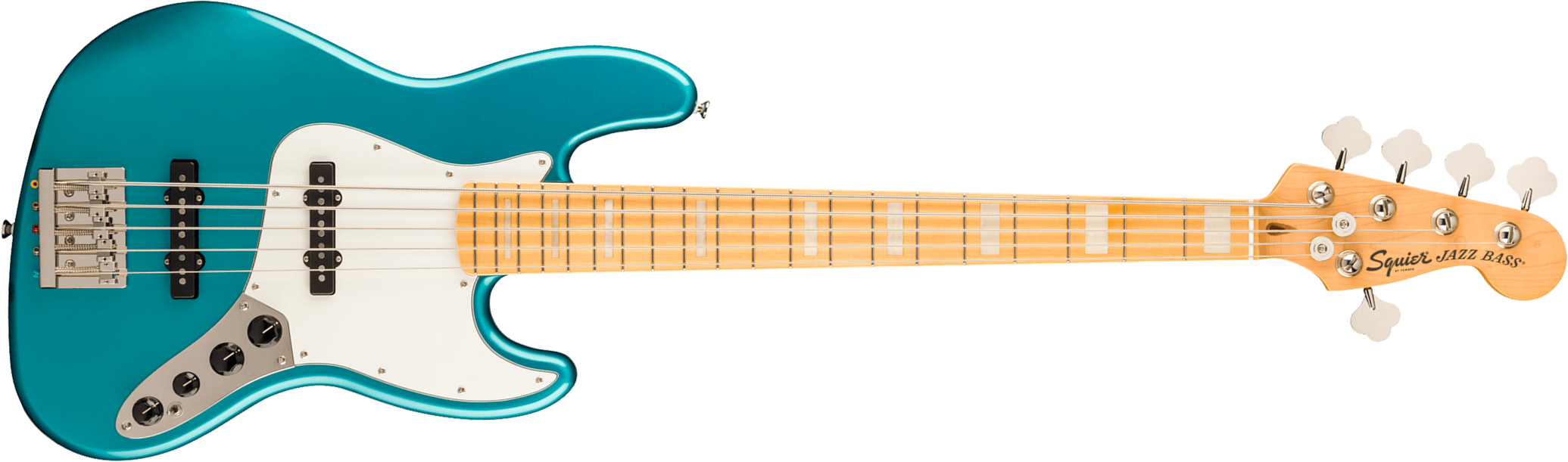 Squier Jazz Bass 70s Active V Classic Vibe 5c Mn - Ocean Turquoise - Solid body elektrische bas - Main picture