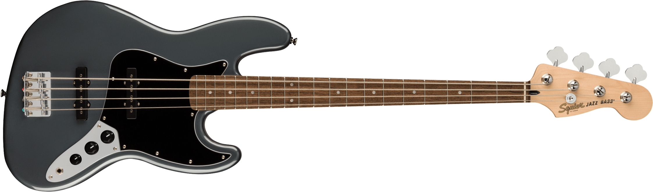 Squier Jazz Bass Affinity 2021 Lau - Charcoal Frost Metallic - Solid body elektrische bas - Main picture