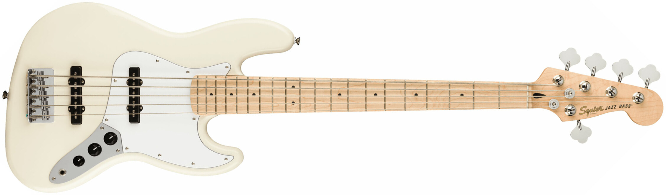 Squier Jazz Bass Affinity V 2021 5-cordes Mn - Olympic White - Solid body elektrische bas - Main picture