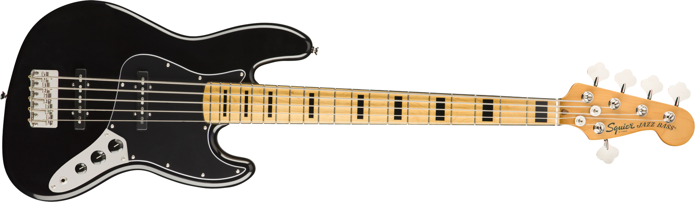 Squier Jazz Bass Classic Vibe 70s V 2019 Mn - Black - Solid body elektrische bas - Main picture