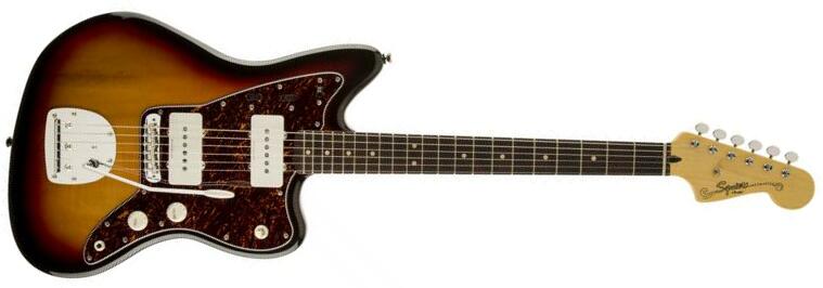 Squier Jazzmaster Classic Vibe 60s 2019 Lau - 3-color Sunburst - Retro-rock elektrische gitaar - Main picture